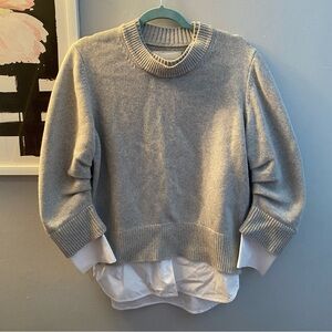 Brochu Walker Raya Sweater Shirt Ruched Sleeves M